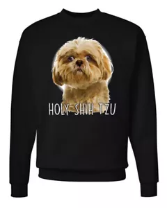 🔥 Holy Shih Tzu Suéter Divertido Lindo Shitzu Perros Pequeños Cuello Redondo Adultos Sudadera - Imagen 1 de 9