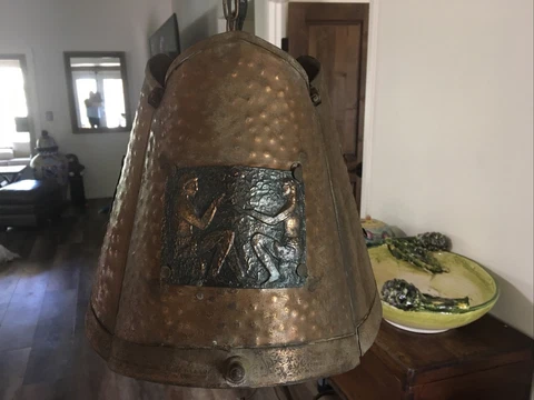 Antique Copper Lantern Arts Crafts Religious Handcrafted Hanging Chandelier Cover