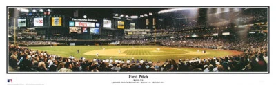 Arizona Diamondbacks BankOne Ballpark First Pitch Panoramic Poster #2009 - Image 1 of 4