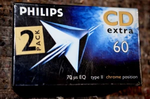 lot de 2 cassette Chrome neuves Philips CD EXTRA - Photo 1/2