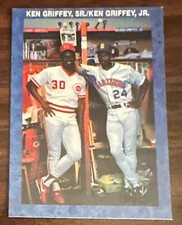Ken Griffey Sr & Ken Griffey Jr  baseball Card - Free Ship