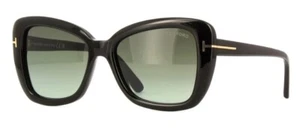 Tom Ford FT1008 Maeve 01B Shiny Black/Smoke Gradient Women's Sunglasses - Picture 1 of 3