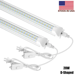 3000K T8 2FT LED Tube Light Fixtures 24 inch Garage Cabinet Closet Shop Lights - Picture 1 of 11