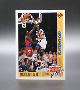 1991-92 Upper Deck DIKEMBE MUTOMBO Top Prospect Rookie Card #446 Denver Nuggets