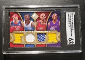 2009-10 UD SP G-U Gold Kobe Bryant,Carter,Smith, Mason Quad jersey #/35 SGC 6 - Picture 1 of 2