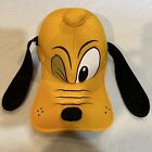Disney Parks Pluto Hat w/Ears Winking Face Cap Stretch Fit Plush Dog Yellow 3D