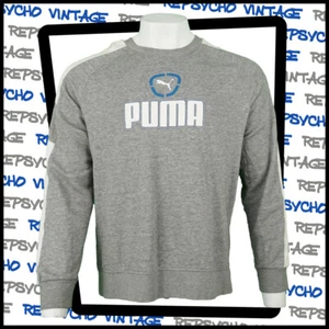 PUMA Crew Neck SWEATSHIRT Grey Size L 075 G - Picture 1 of 5