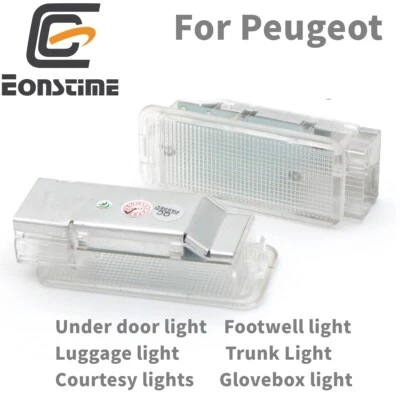 2x Led Luggage Trunk Footwell Courtesy Light for Peugeot 206 207 306 307 406 407 - Image 1 of 4