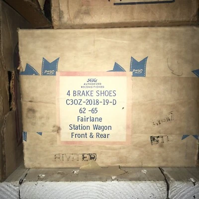 Brand New NOS 1962 1965 1967 Ford Fairlane 500 Station Wagon Disk Brake Shoes - Image 1 of 4