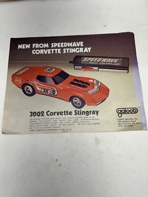 GALOOB RC 3002 CORVETTE STINGRAY DEALER BROCHURE POSTER 8-1/2" X11" - Image 1 of 3