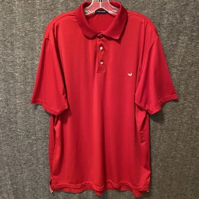 Camisa Polo Southern Marsh Para Hombres Grande Roja Rendimiento Golf Absorbente Elastizada Informal Foto 1 de 4