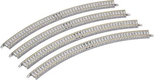 TOMIX N Scale 1191 Model Railway Track Curved PC Rail x 4pcs C280-45 - Picture 1 of 2