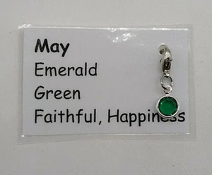 Made With Swarovski Crystal Birthstone Channel Charm; May; Emerald 10x6mm - Picture 1 of 3