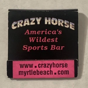 Vintage 1990s Crazy Horse Gentlemens Club Bar Matchbook Matches Myrtle Beach SC - Picture 1 of 5