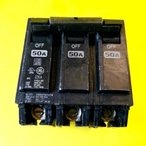 ⚡ GENERAL ELECTRIC GE THHQB32050 240V 3POLIG 50A THHQB ANSCHRAUBSCHUTZSCHALTER ⚡ - Bild 1 von 7
