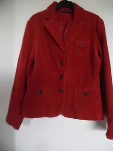 RELATIVITY DAMEN GR. L DUNKELORANGE KORD JACKE KNÖPFE TASCHEN - Bild 1 von 3