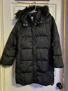 Gap Kids Puffer Max Ultra Winter  Parka Jacket Black Coldcontrol Size Large - Picture 1 of 5