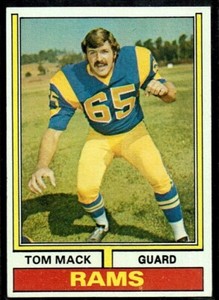 1974 PARKER BROTHERS FOOTBALL RAMS MICHIGAN TOM MACK SP ALL-PRO #126 EX-MT RARE