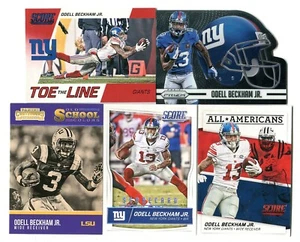 Lote de 5 tarjetas de fútbol americano Odell Beckham Jr. New York Giants Celevland Browns (lote 1) - Imagen 1 de 1