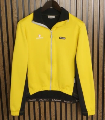 Men Nalini Windstopper Jacket Yellow Full Zip Base Cyclewear Size M VON46 - Image 1 of 4