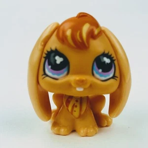 Littlest Pet Shop LPS Bunny Rabbit Orange Clover Eyes Blue Pink 480 Hasbro - Picture 1 of 4