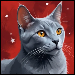 30 Custom Russia Inspired Cat Art Personalized Address Labels - Picture 1 of 1