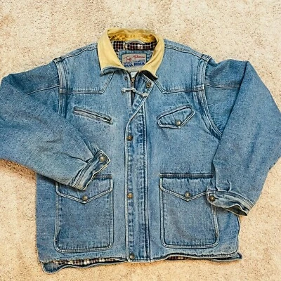 Chaqueta Cripple Creek Para Hombres Grande Tuff Hedeman Manta Línea Camionero Denim Abrigo De Colección Foto 1 de 4