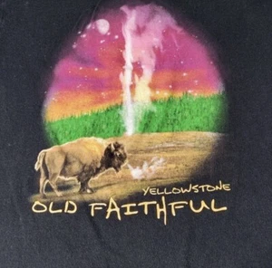 Yellowstone National Park Old Faithful Geyser Nature Youth T Shirt Anvil - Picture 1 of 4