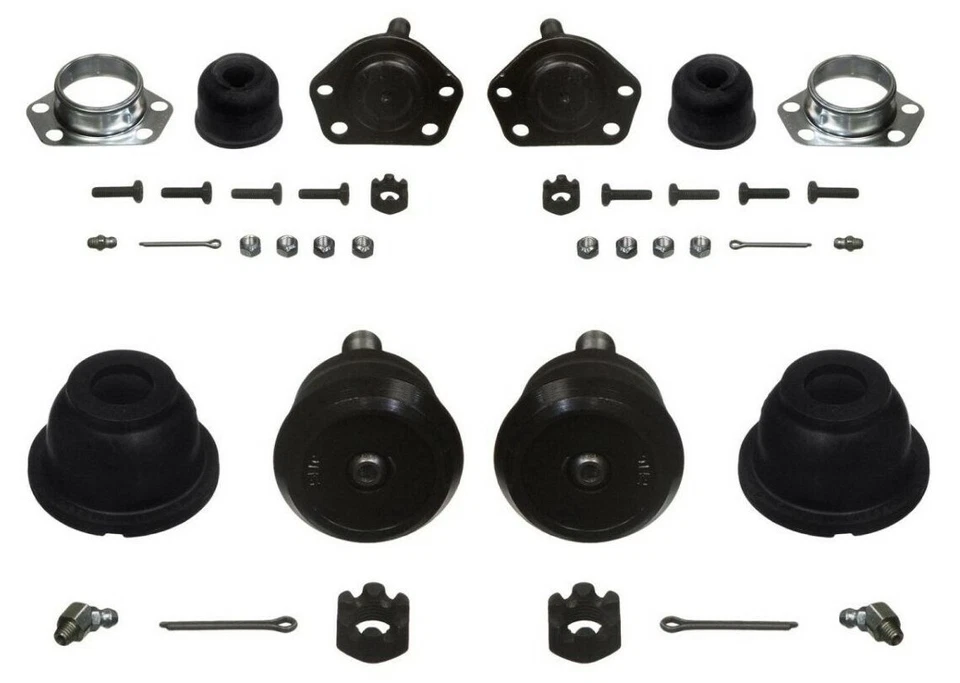 Juego de 4 rótulas delanteras superiores e inferiores MOOG para Chevelle El Camino Camaro Foto 1 de 4