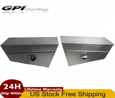 30"X18"X10" Aluminium Truck Pickup Underbody Tool Box Undertray Body Toolbox R+L - Image 1 of 4