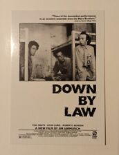 Movie Postcard DOWN BY LAW Tom Waits John Lurie Roberto Benigni