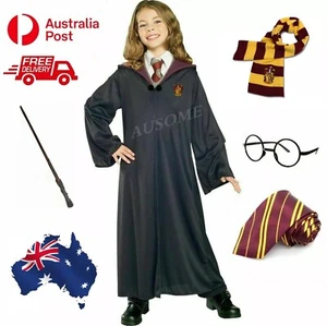 Book Week Harry Potter Gryffindor Kids Robe Tie Scarf Glasses Costume Cosplay - Picture 1 of 18