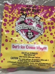 McDonald's Happy Meal Toy Promo ANIMANIACS Collectible VTG 1993 Dot's Ice Cream - Picture 1 of 5