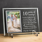 10 Year Anniversary for Her or Him Gifts, 10Th Wedding Anniversary Picture Frame