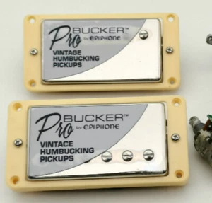 ProBucker Humbucker Pickup with Pro Wiring Harness for Epiphone LP&SG Chrome - Picture 1 of 3