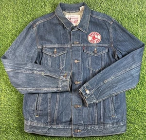 Levis MLB Boston Red Sox Denim Trucker Jacke Unisex Größe L EUC - Bild 1 von 13