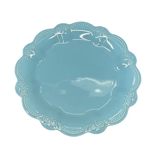 Pioneer Woman Toni Dinner Plate Light Blue Scalloped 10.9" Diameter New w/ Tag - Picture 1 of 4