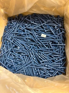 100er Pack 1/4x3-1/4" Sechskant Schlitzkopf Betonschraube Anker blaue Oberfläche wie Tapcon - Bild 1 von 2
