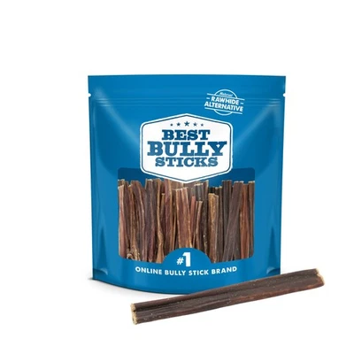 Best Bully Sticks 6 polegadas Gullet Sticks - Pacote com 25 unidades de 1 - Natural, fino, ... - Imagem 1 de 4