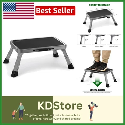 Compact & Sturdy Step Stool with Rubber Feet - Ideal for Kitchen & Office - Image 1 of 4