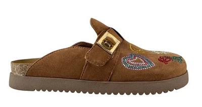 Steve Madden молодежи девочек MCelesta сабо коричневый текстиль поскользнуться на обуви размер 3 М - Изображение 1 из 4