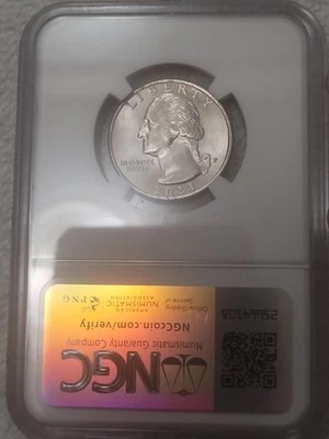 2021 P George Washington Crossing The Delaware Quarter  / Die Chip Error - Image 1 of 4