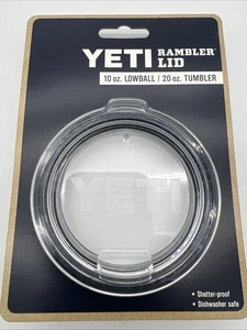 YETI Rambler Replacement Lid, Brand New for 10oz Lowball/20oz Tumbler Clear - Picture 1 of 2