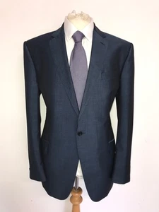 RICHARD JAMES Savile Row - Slim Fit BLUE MOHAIR & WOOL SUIT - 44 Reg - W36 L31 - Picture 1 of 11