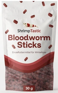 ST Bloodworm-Sticks (30g) Futter für Garnelen, Welse, Krebse, Schnecken - Picture 1 of 2