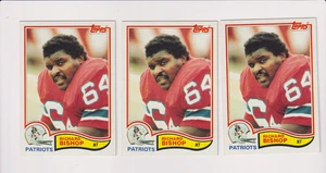 ERROR MAL TRASERO 1982 Topps Front Richard Bishop Back Harold Carmichael 3 copias - Imagen 1 de 2