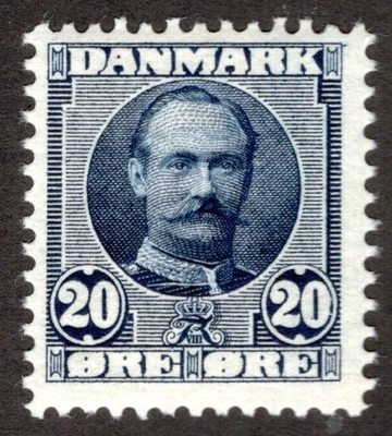 DENMARK 1911 SC #74 - F MNH** 20o Indigo cv $42.50  *Bay Stamps* - Image 1 of 2