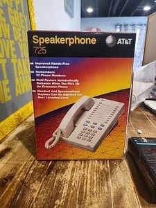 Vintage AT&T Speakerphone 725 w/ original box. hands free speaker, Stores 32 #'s - Zdjęcie 1 z 1