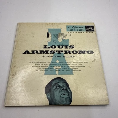 LOUIS ARMSTRONG--SINGS THE BLUES--VINYL  45 rpm 3 Record Set - Image 1 of 4