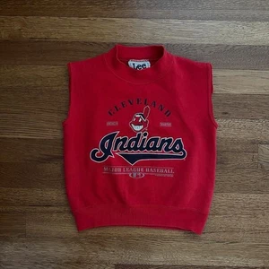 Vintage Kids Lee Cleveland Indians Sweater Sweatshirt M 6-7yrs - Picture 1 of 4